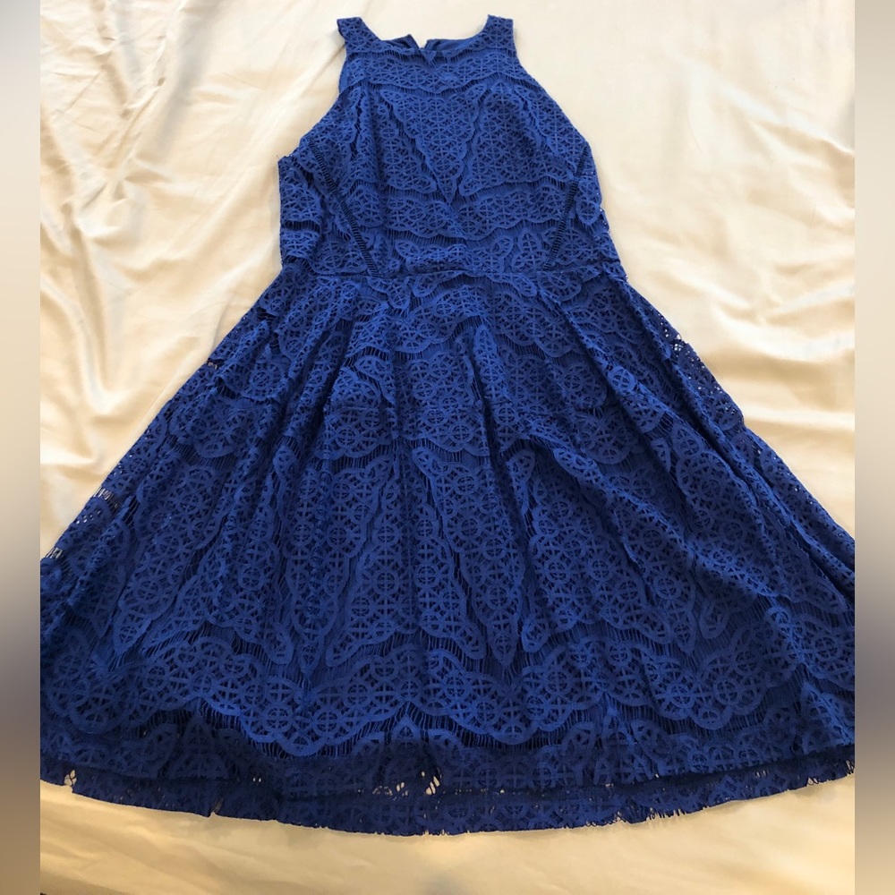 Messino Blue Lace Top Tank Dress- Medium